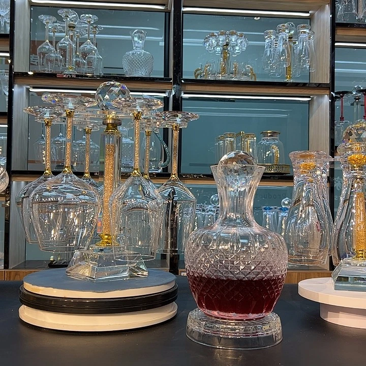 水晶玻璃手柄款红酒杯白酒杯啤酒杯