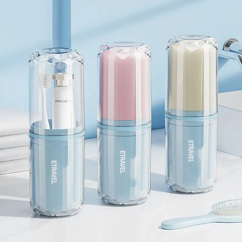 牙刷杯旅行洗漱杯一家三口四合一家庭装三合一学生便携式可放牙刷