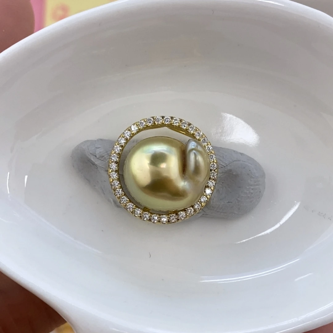 银S925镶嵌颈饰海水珍珠