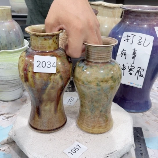 摆件2034，景德镇五孔瑕疵处理