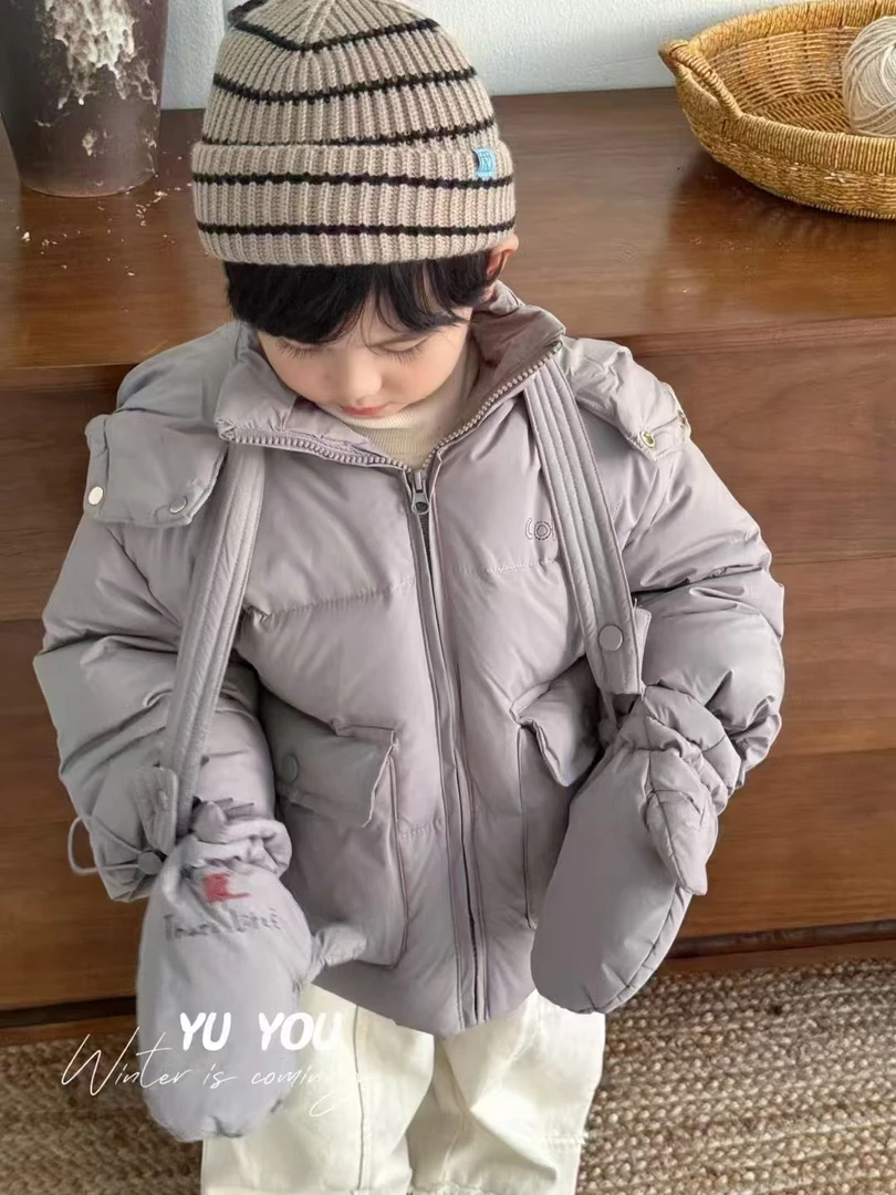 菜菜家童装yuyou手套韩版羽绒服