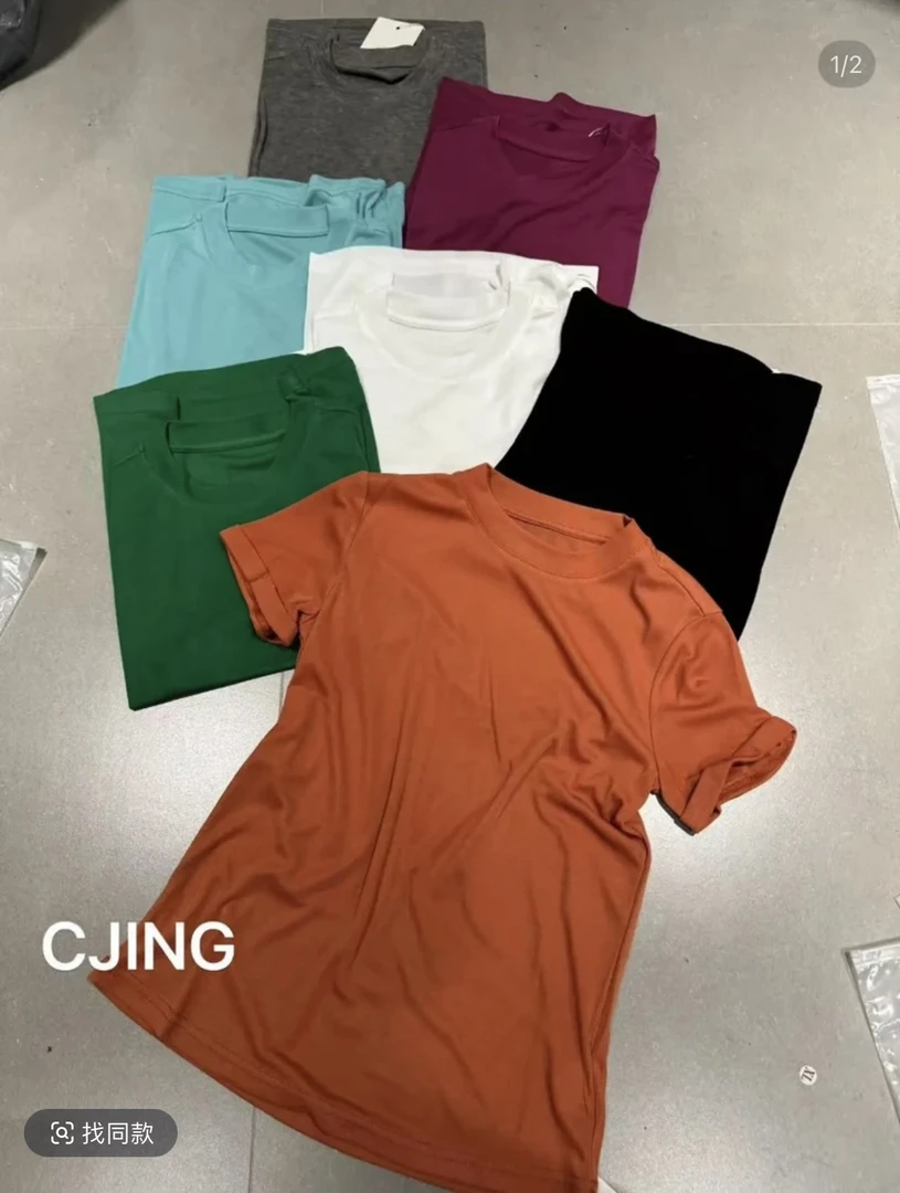 宽松纯色空调T恤舒适凉快百搭休闲时尚打底上衣