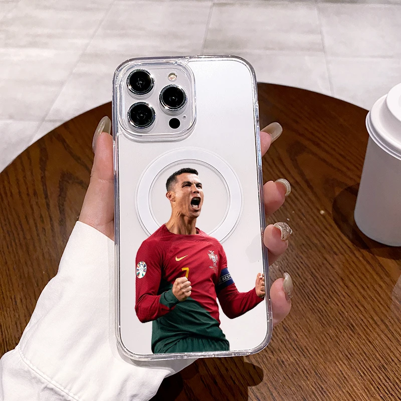 磁吸C罗12适用于苹果15promax手机壳iphone14plus硬壳16透明11p