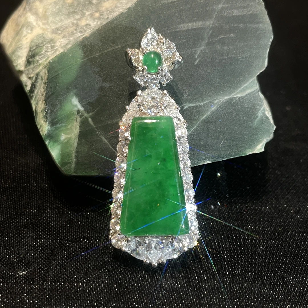 【无事皆安】乔亨美学纯天然a货翡翠无事牌吊坠