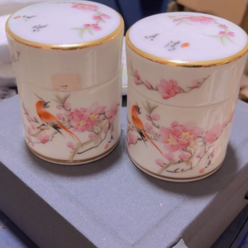 【闪购商品】紫砂盖碗行*花鸟烟缸2个