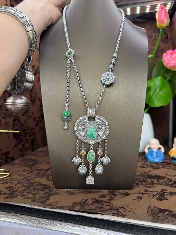 吊坠足银 小郑家纯银重工项链