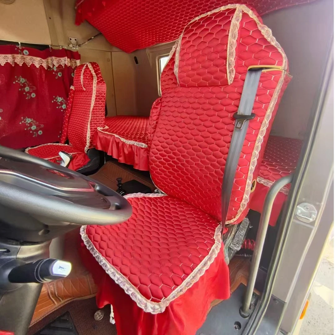 四季冰丝亮面一汽解放欧曼豪沃东风货车座套驾驶室装饰2026年新款