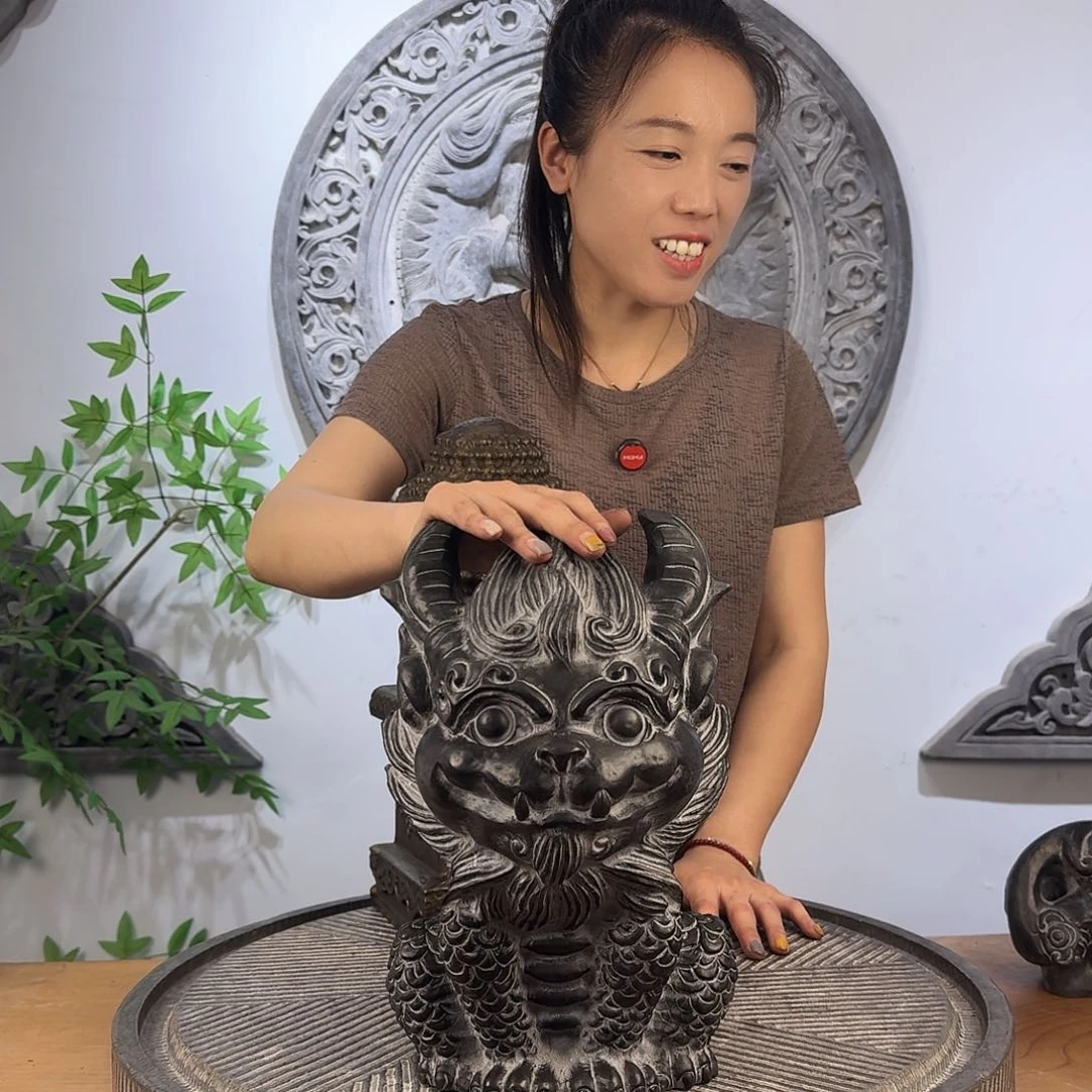 石材雕刻国潮麒麟