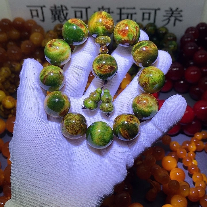 松木（琥珀木）手串/手链2.0 水墨丹青高货