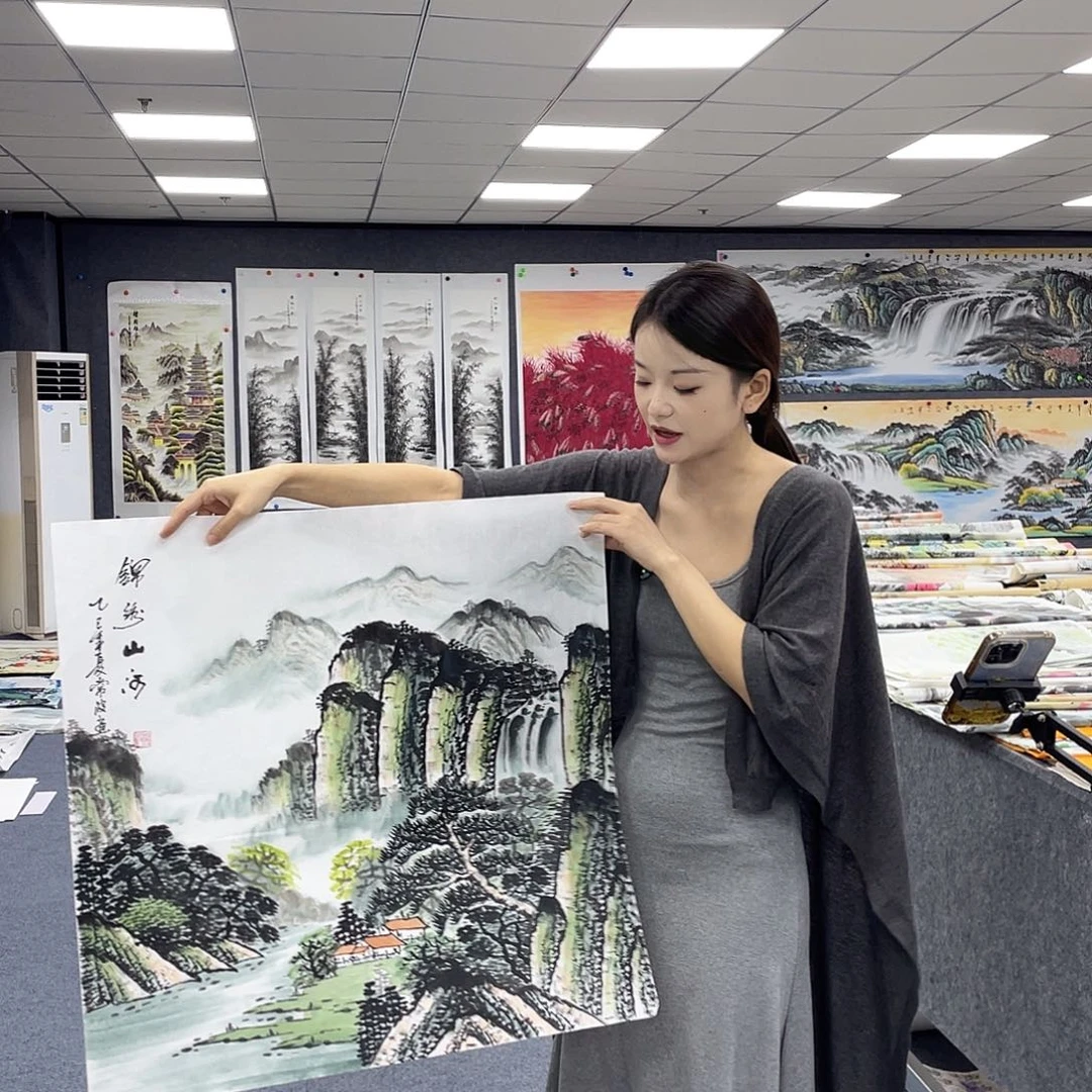 国画作品小姐姐放漏…