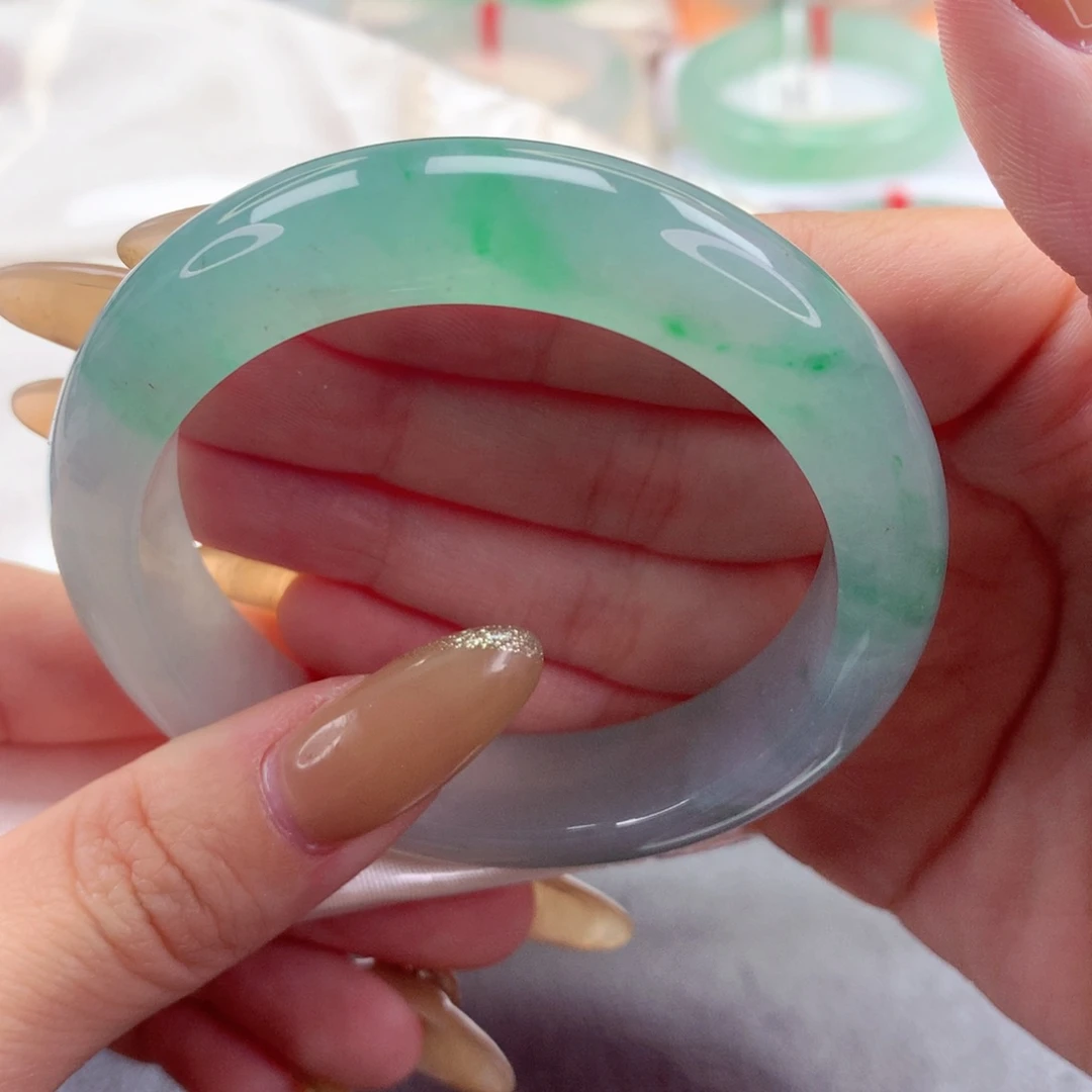 未镶嵌手镯翡翠9908种色皆全 无纹裂