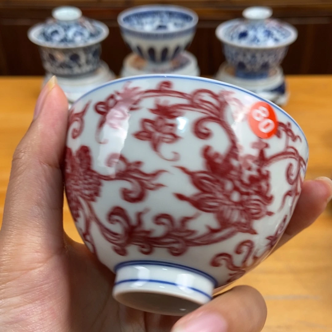 手绘现代茶具非古董正*行
