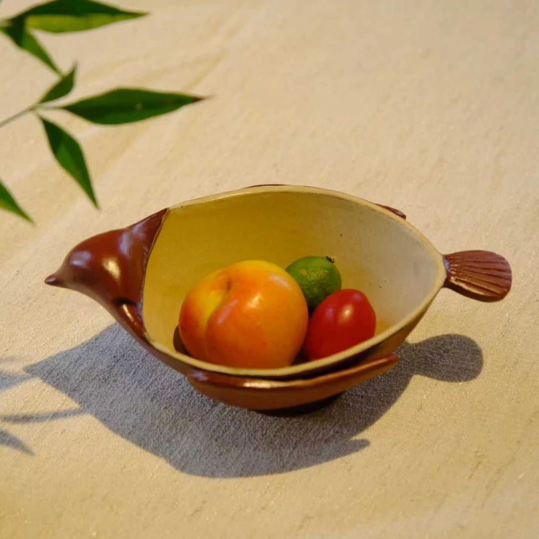 小喜宅 （微瑕）小喜鹊甜品碗（长度约17cm）