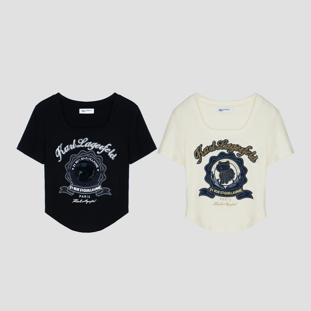 设计感趣味弧形下摆方领T恤DLLFY888