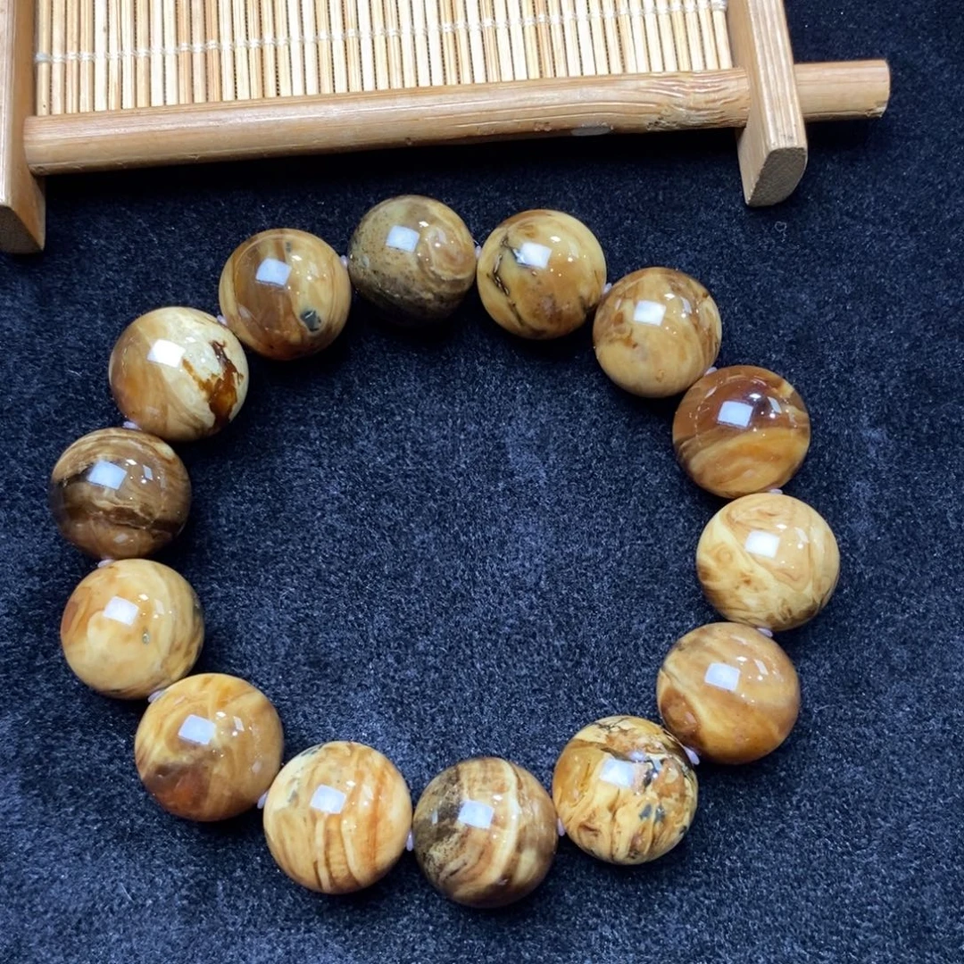 琥珀颈饰未镶嵌31克16mm
