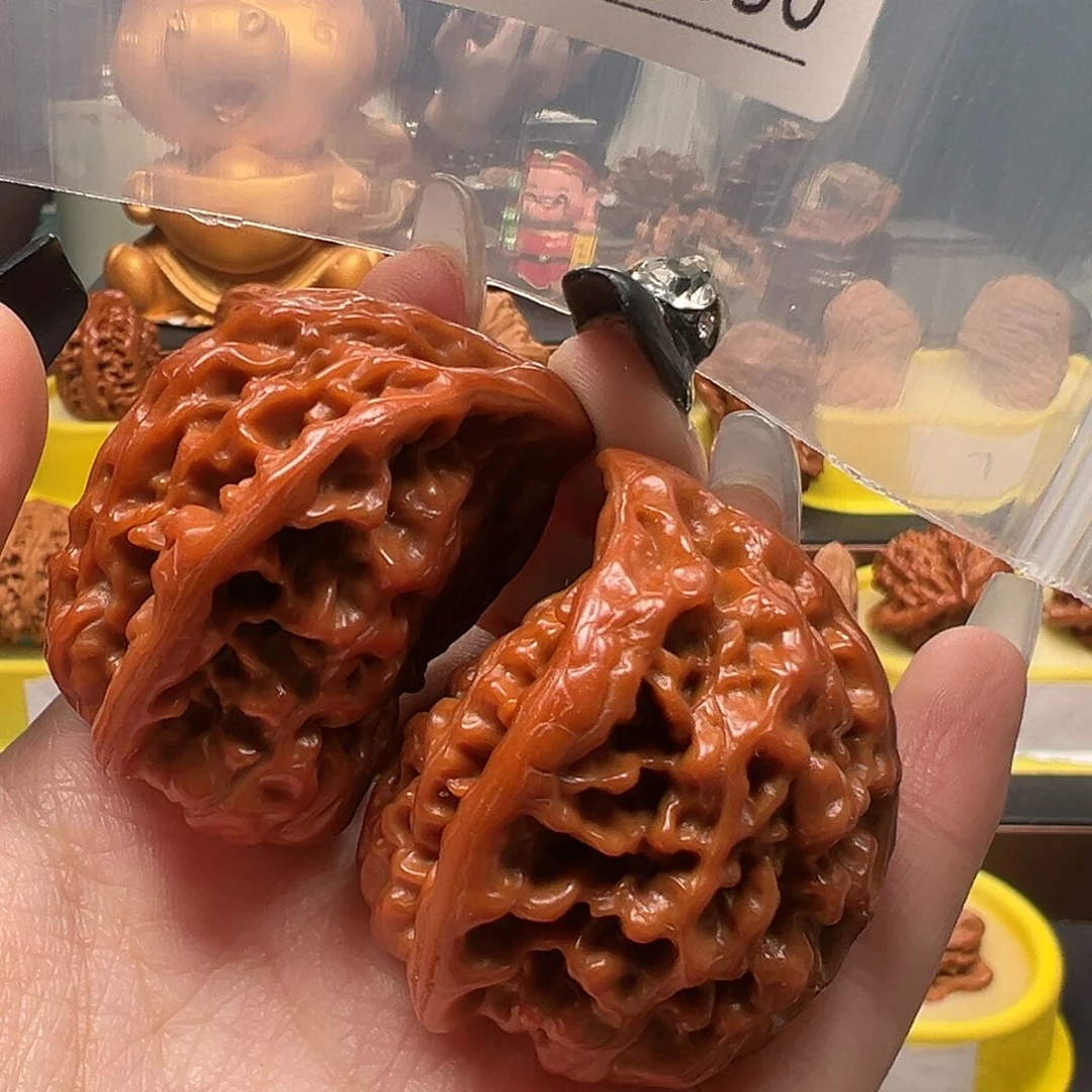 永***施文玩核桃手把件蛇头