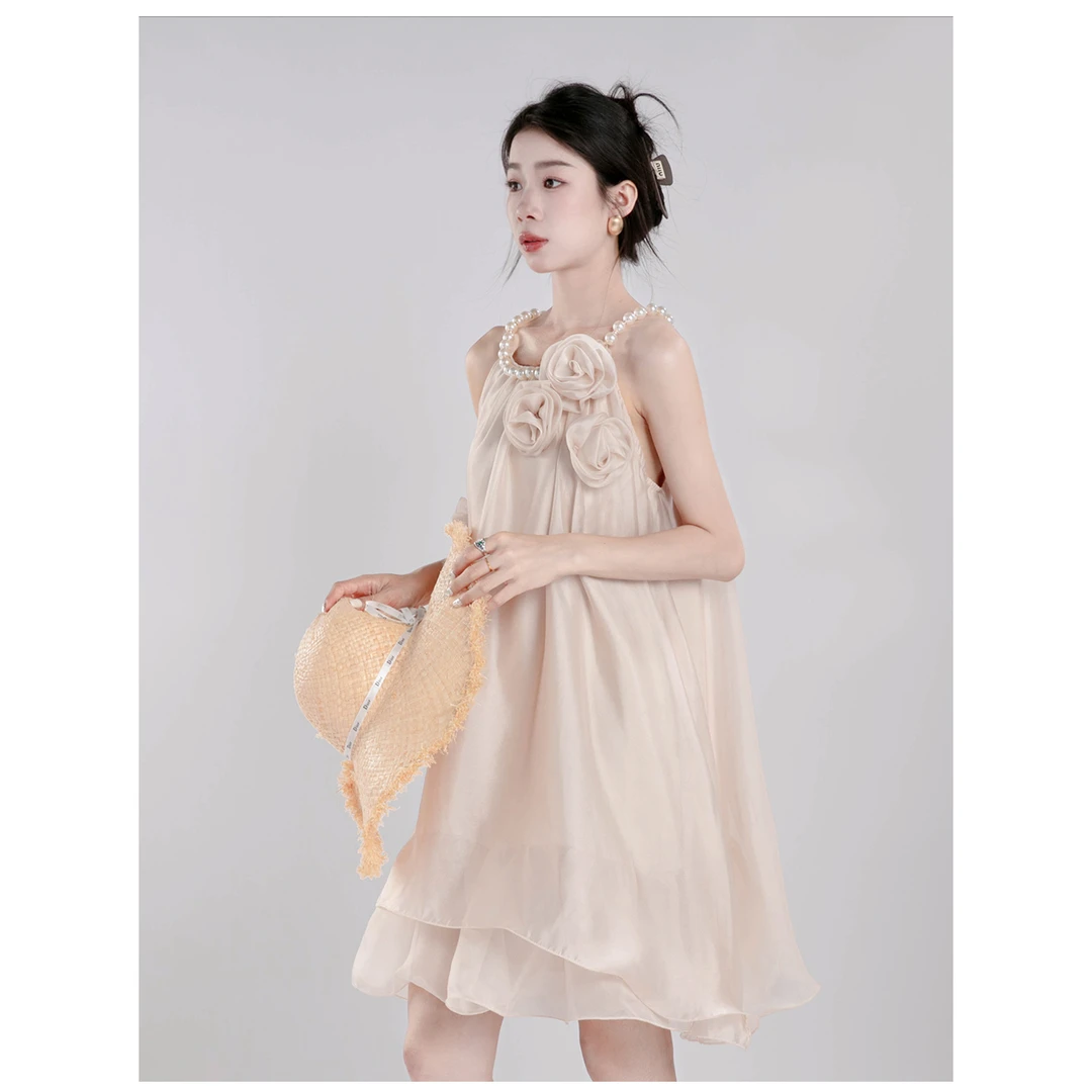 时尚气质高级感吊带连衣裙L593375