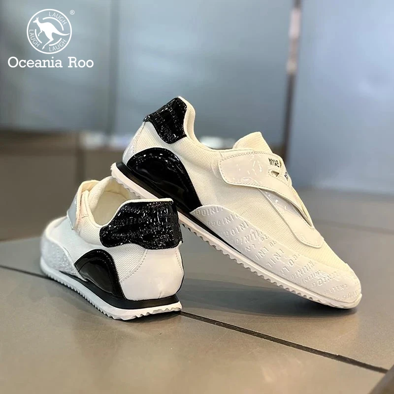 潮牌男鞋2025新款夏季软底百搭休闲上班鞋透气阿甘鞋魔术贴运动鞋