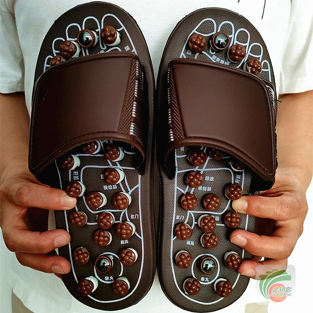 按摩拖鞋脚底穴位按摩器磁疗防滑加厚软底男女室内养生揉捏足疗鞋