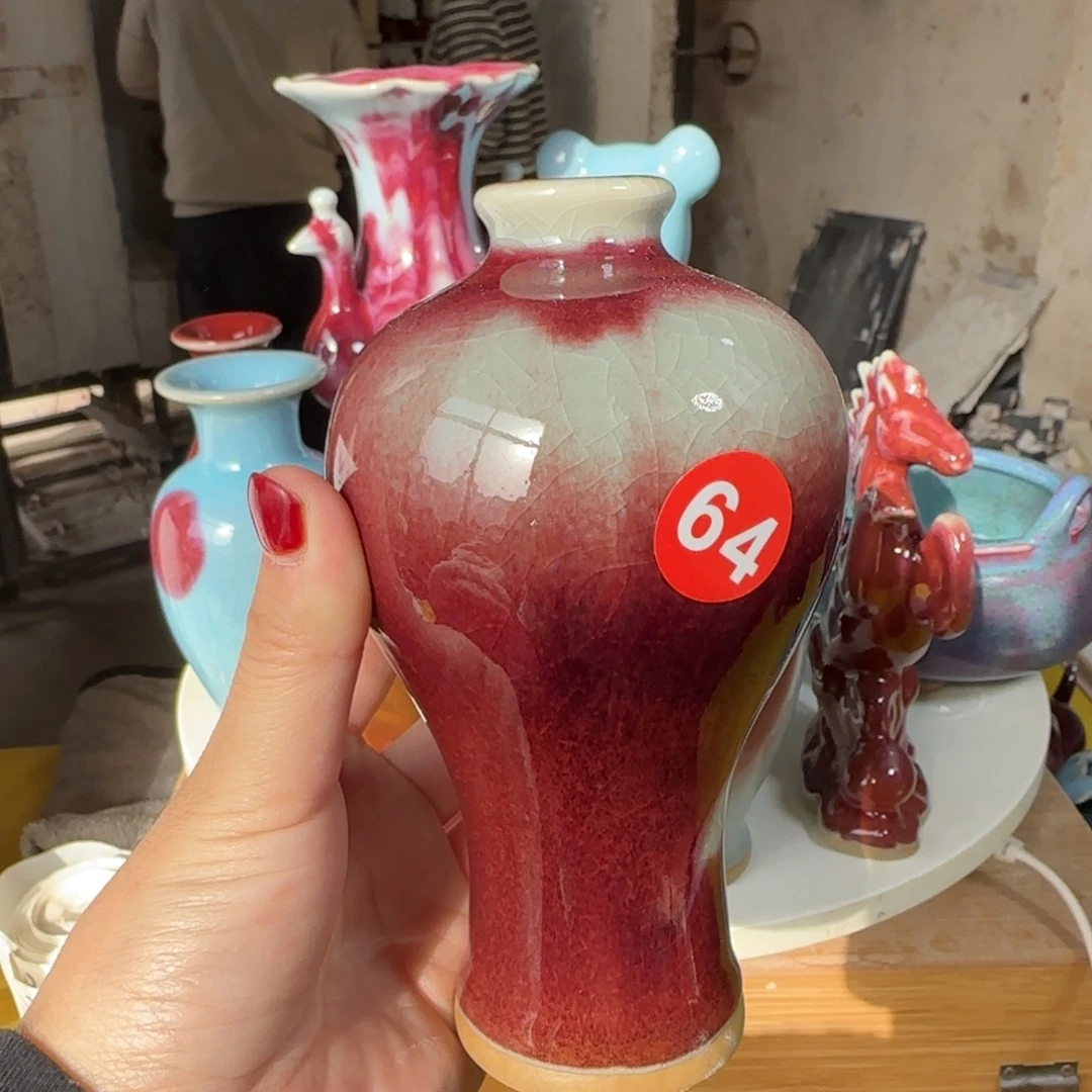 摆件瓷郑家钧窑摆件