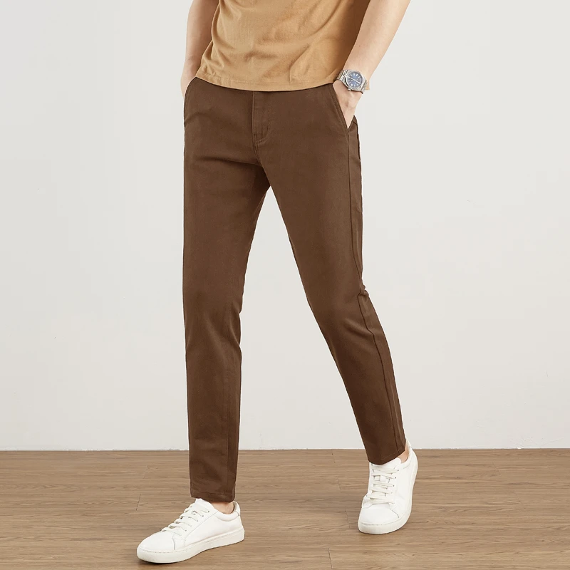 默尼密司天丝牛仔裤男夏季青年高端百搭水洗弹力休闲修身小脚长裤