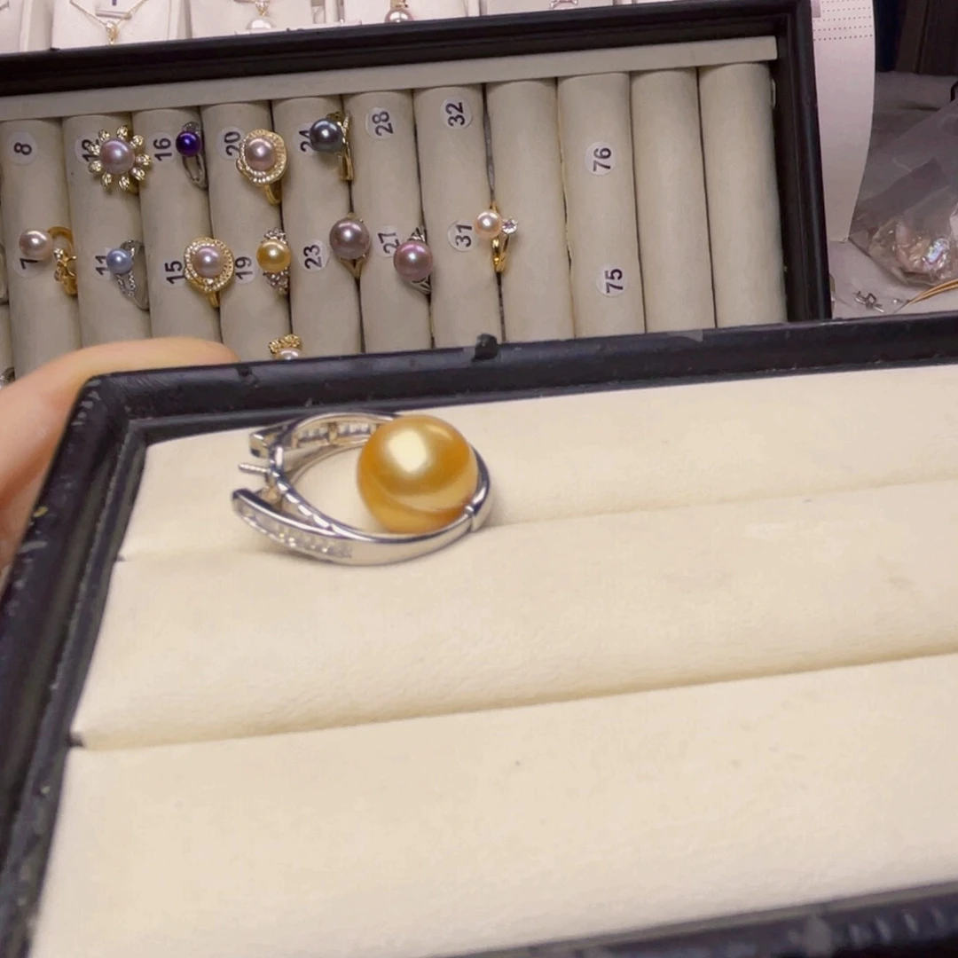 银S925镶嵌淡水珍珠珍珠首饰