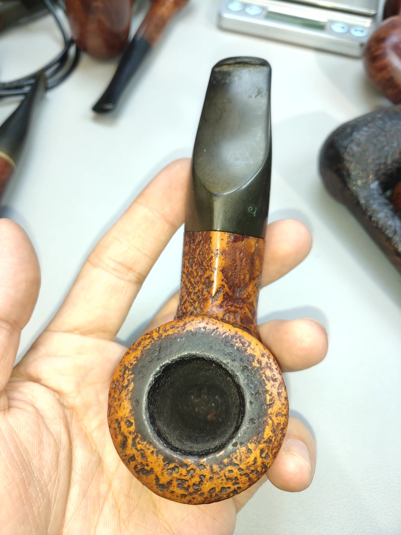 开心快乐老板专拍，石楠木烟斗硫化橡胶嘴