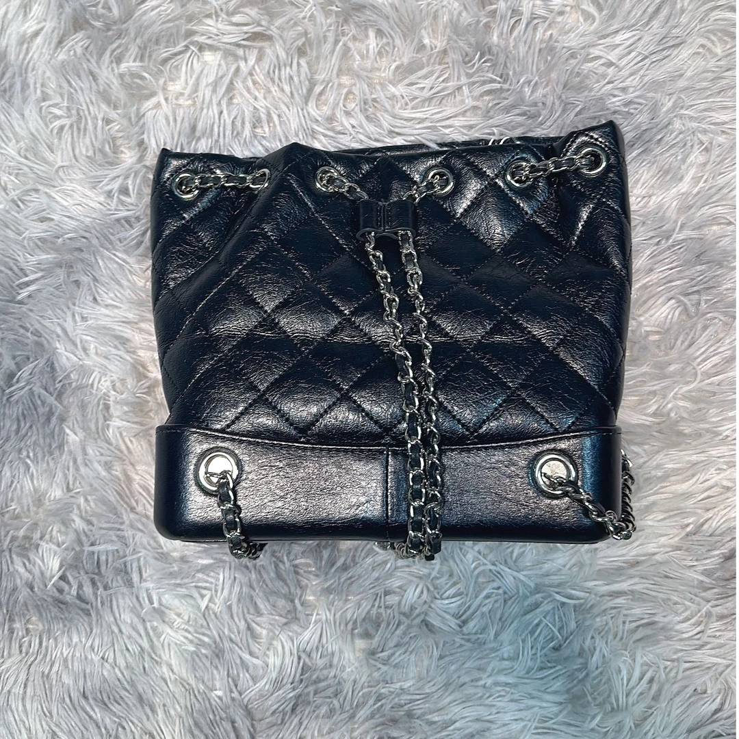 手工打造真皮女包  花  双肩手提  0237  黑色