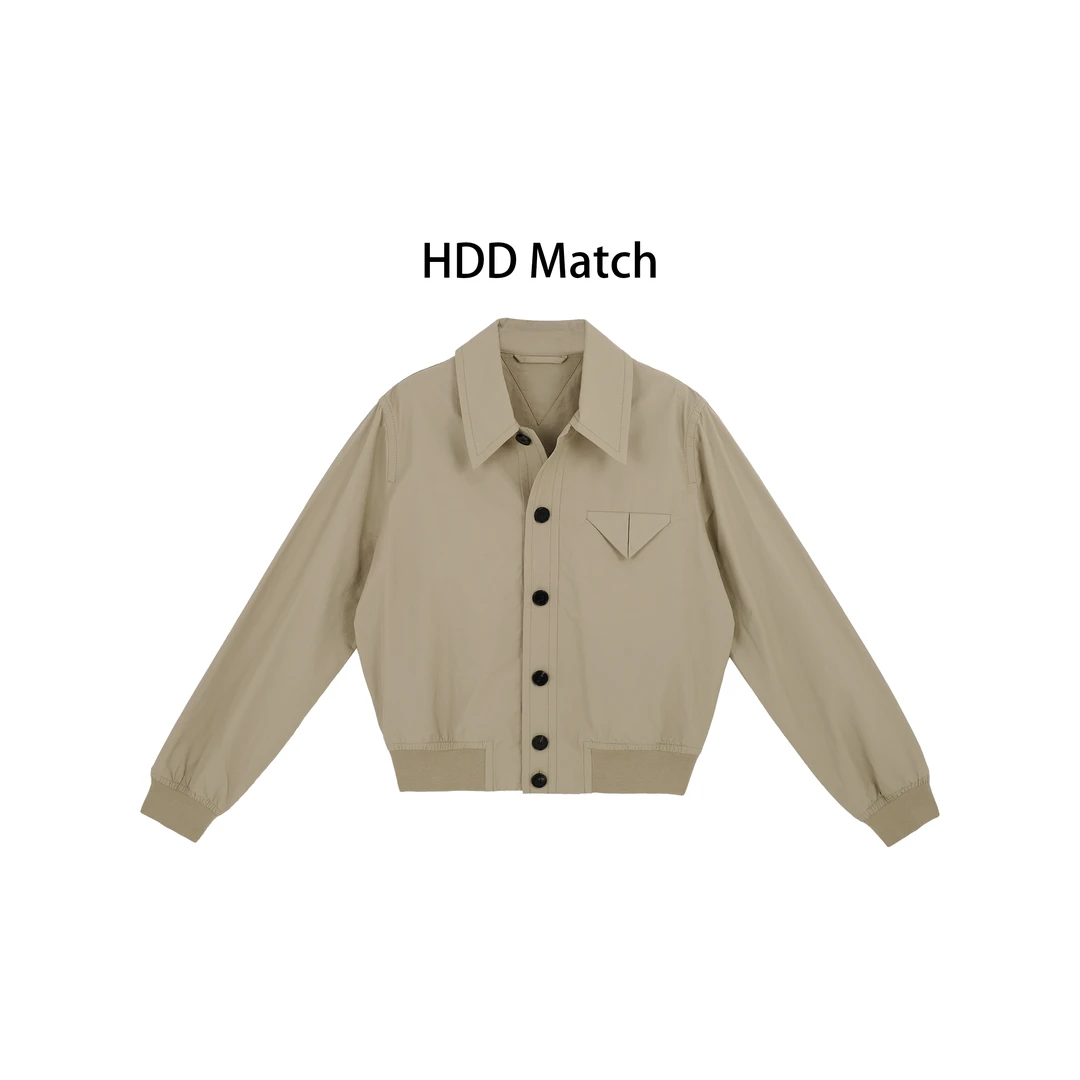 HDD- "干净利落"  棉 意式翻领气质修身帅气夹克外套 Y8372