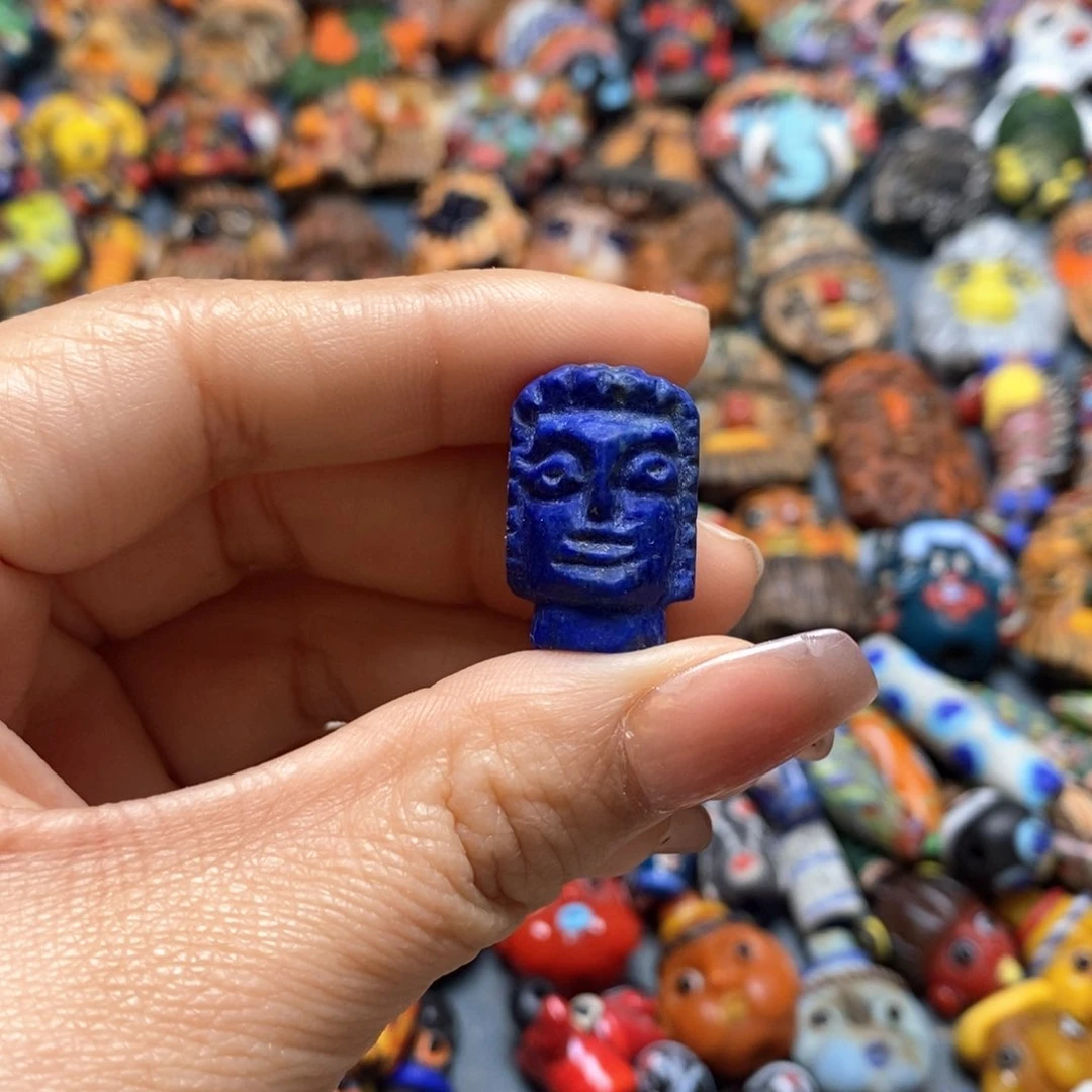 琉璃颈饰印度尼西亚佛头