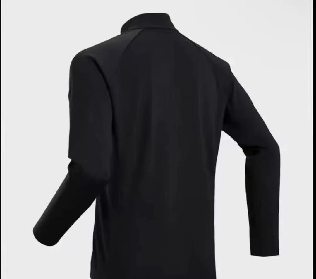 冬季（加厚加绒6）净版长袖速干跑步半拉链T恤