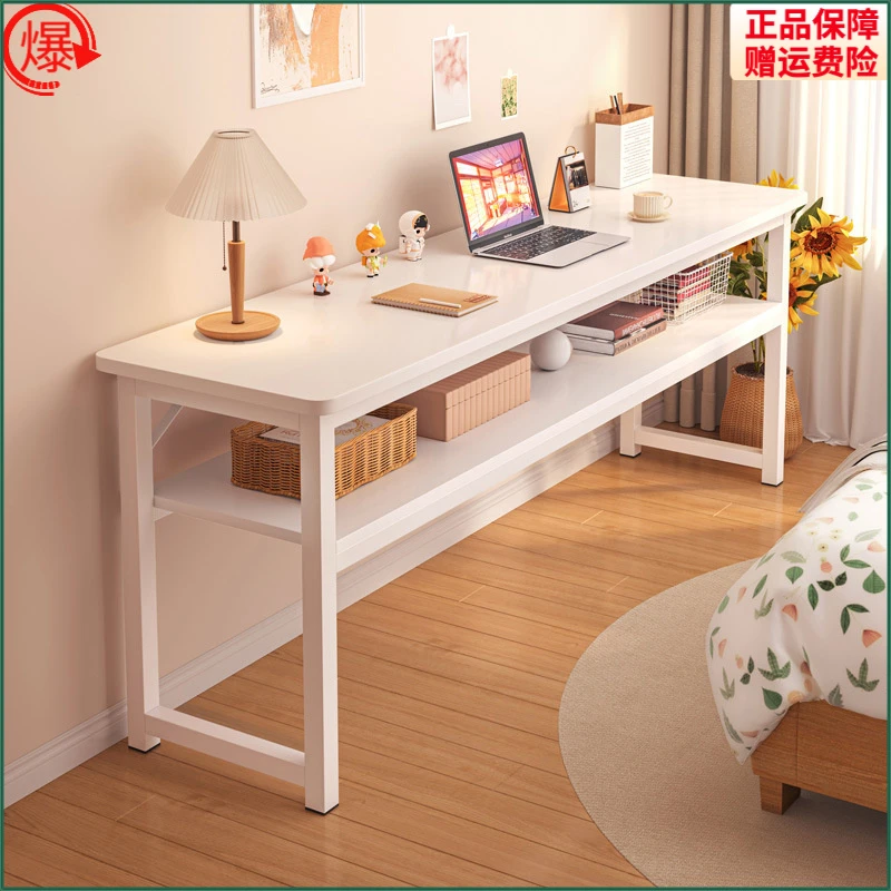 书桌家用女生卧室长条桌工作台阳台窄电脑桌简易出租屋靠窗长桌子