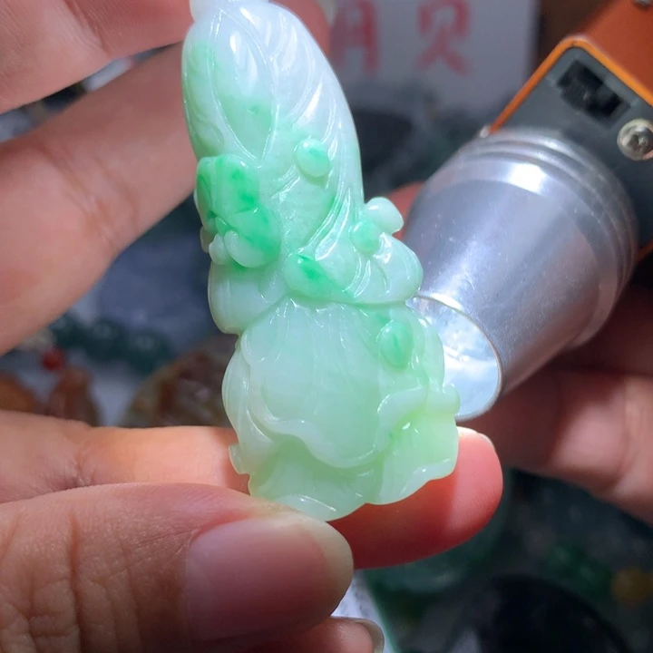 翡翠项链未镶嵌保真天然A货翡翠