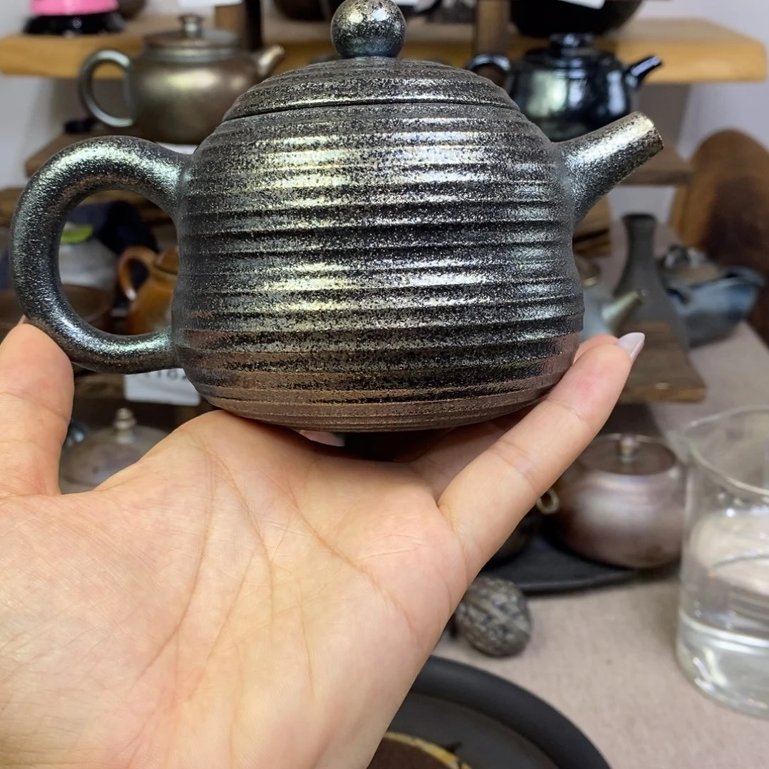 建水紫陶柴烧茶壶
