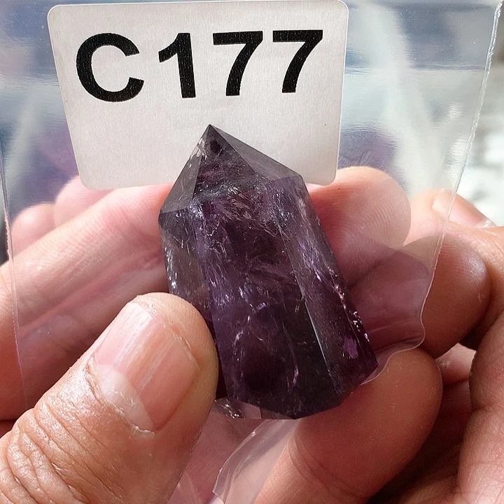 紫晶天然水晶柱子C177未镶嵌T****y