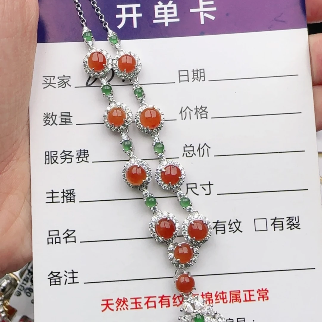 翡翠戒指银S925镶嵌戒指