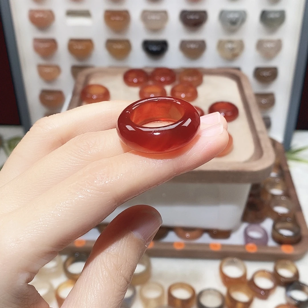 小***儿玛瑙/玉髓未镶嵌戒指港17