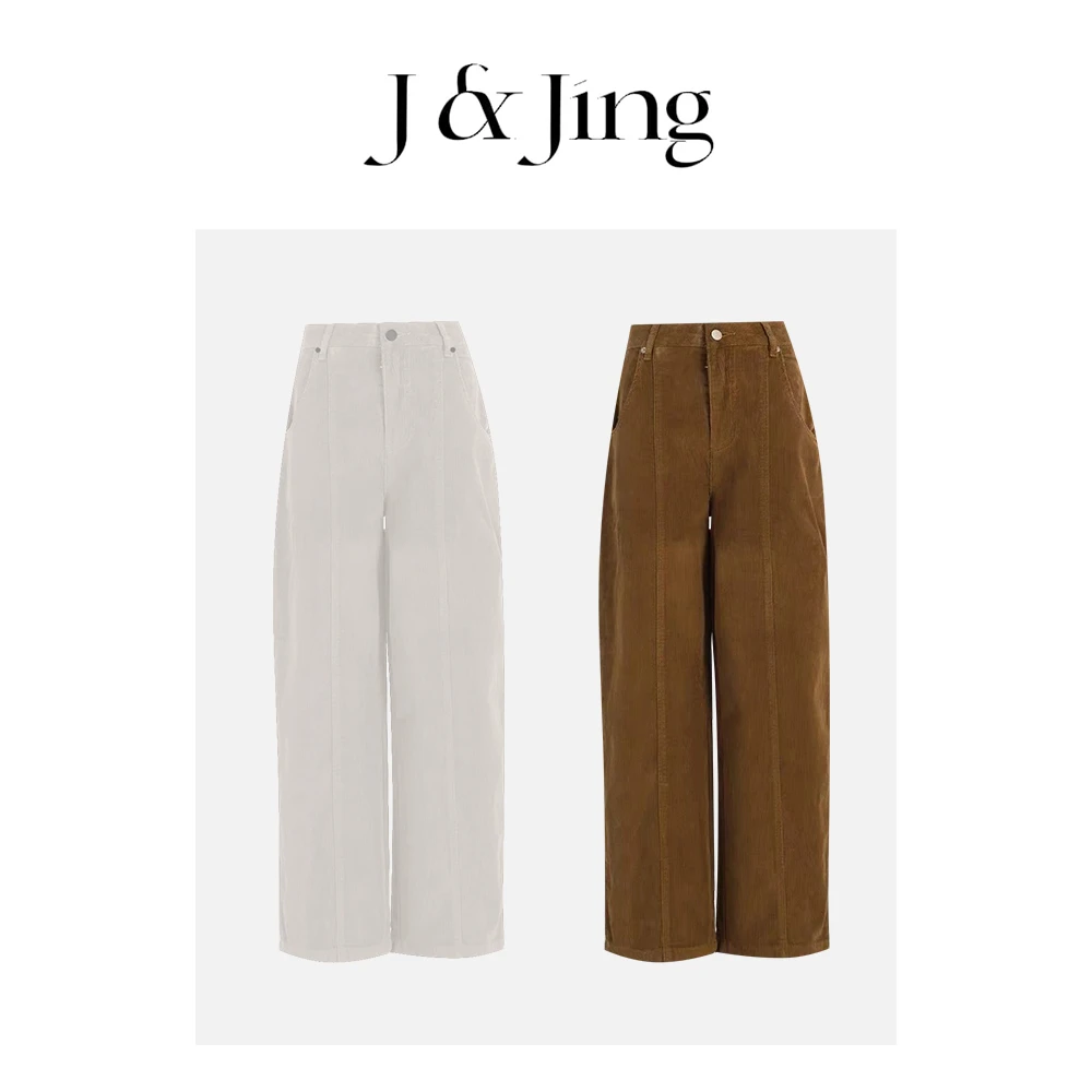 J&Jing-「ST系列-布鲁尔可可」-秋冬季灯芯绒显瘦百搭休闲裤子ND09