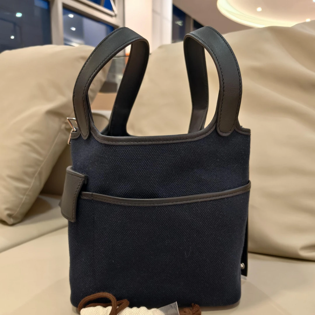 99新 Hermes/爱马仕 <三疯专属>菜篮子18深海蓝cargo u刻