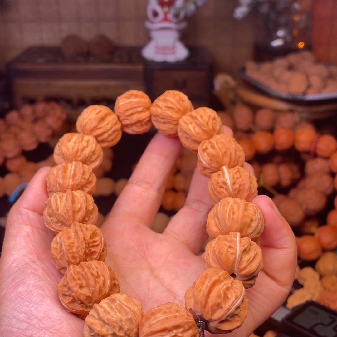 顽***串吊坠文玩核桃京八棱