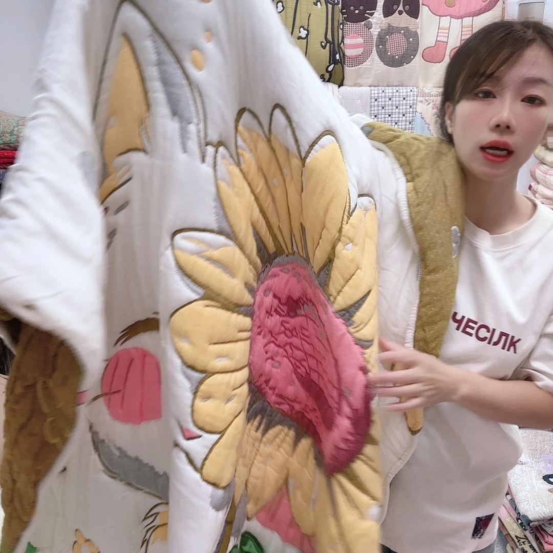 棉羊绒带白泡芙被孤品150/200