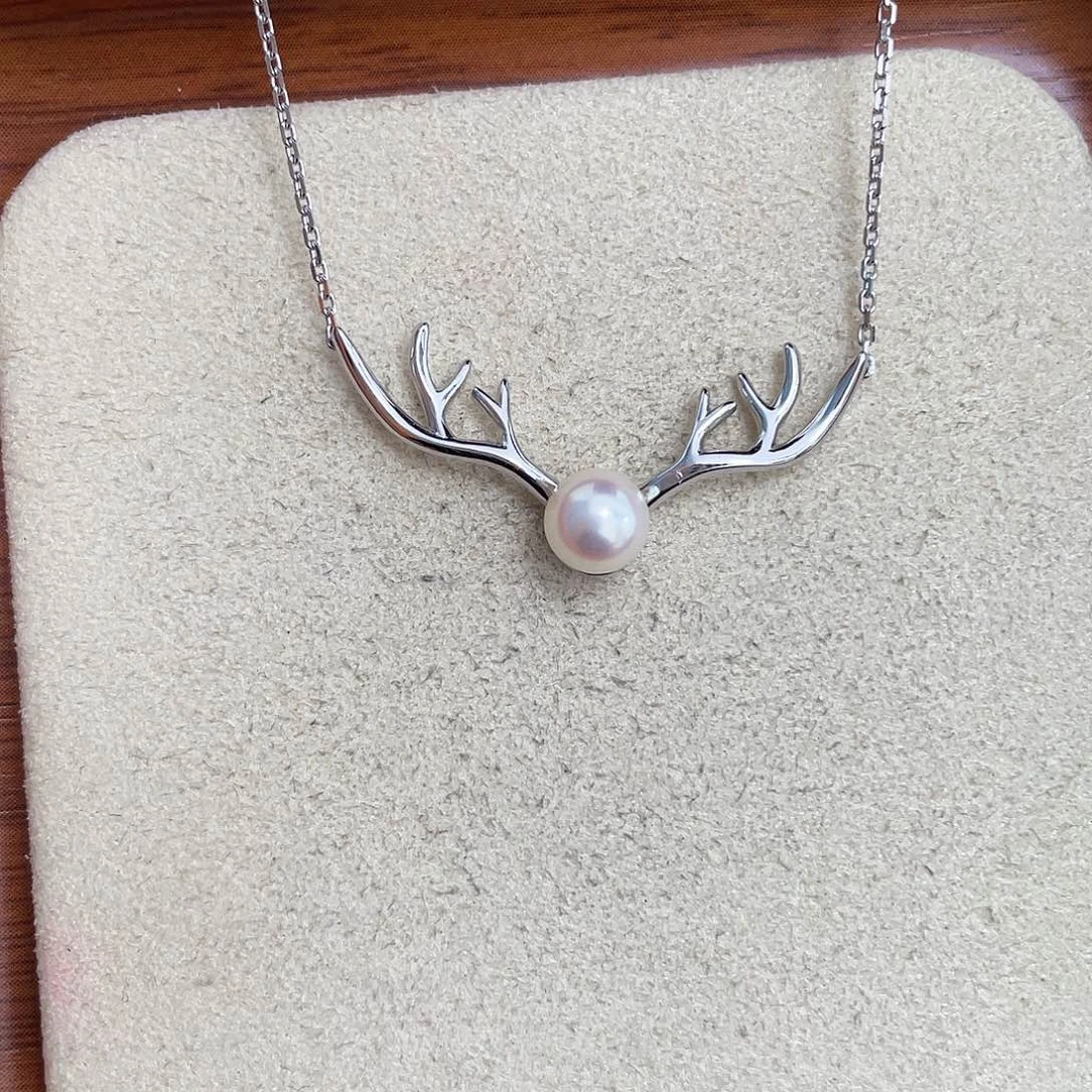 海水珍珠银S925镶嵌颈饰
