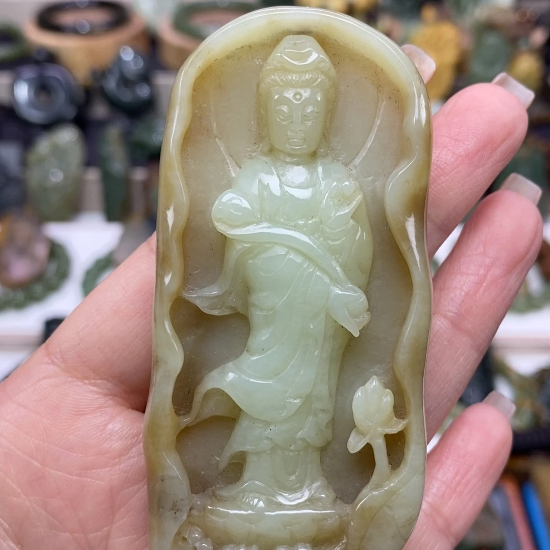 岫岩老玉（透闪石质玉）未镶嵌戒指