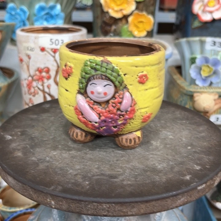 紫砂花盆粗陶材质多肉花盆