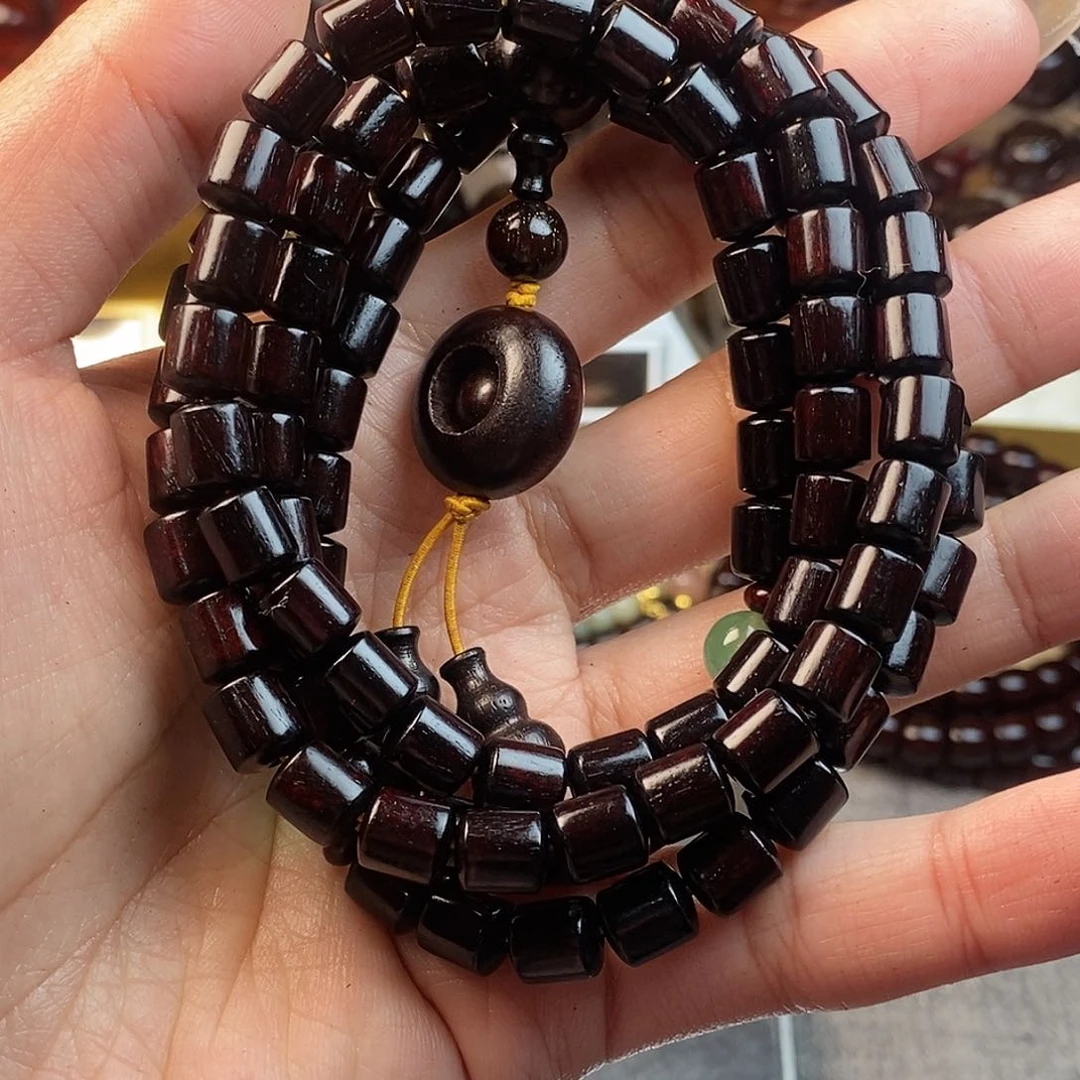 檀香紫檀（小叶紫檀）7*8桶珠diy