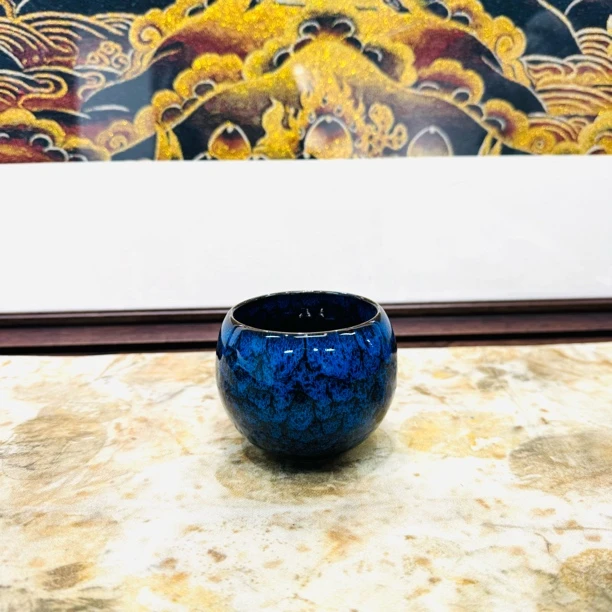 A82-青瓷莲花主人杯深蓝（24）是