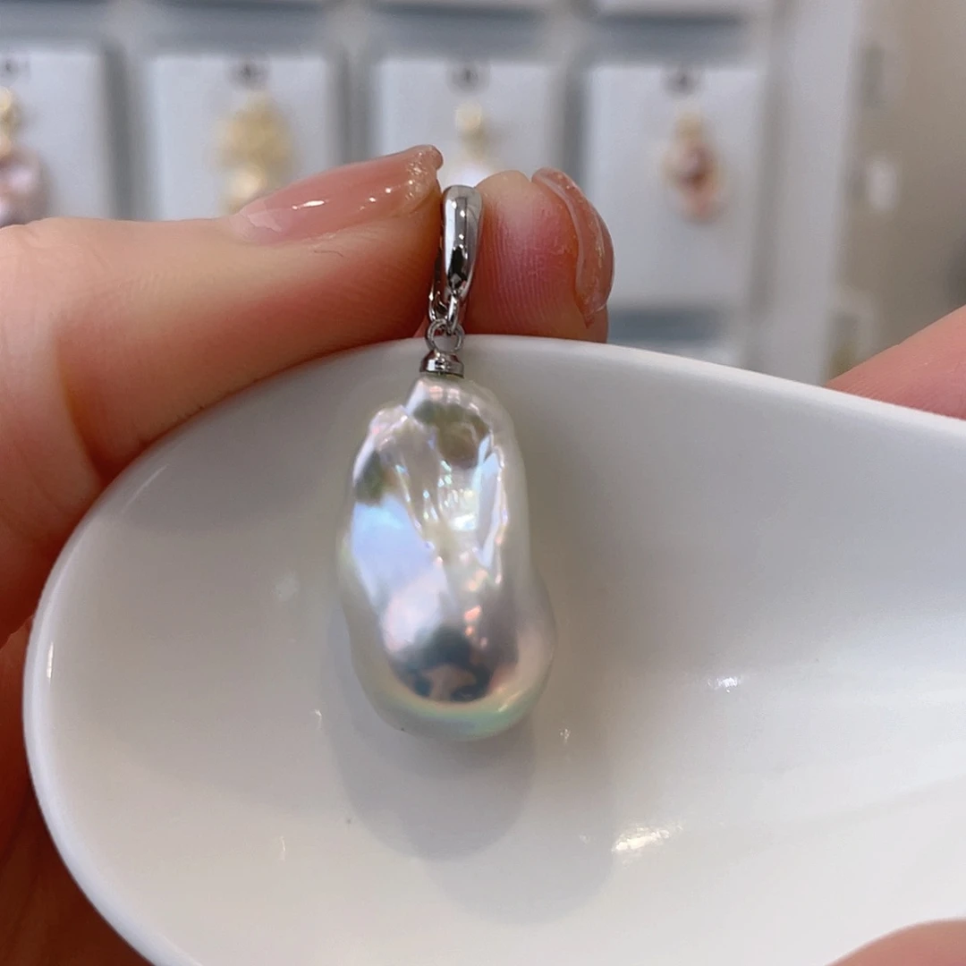 淡水珍珠颈饰银S925镶嵌