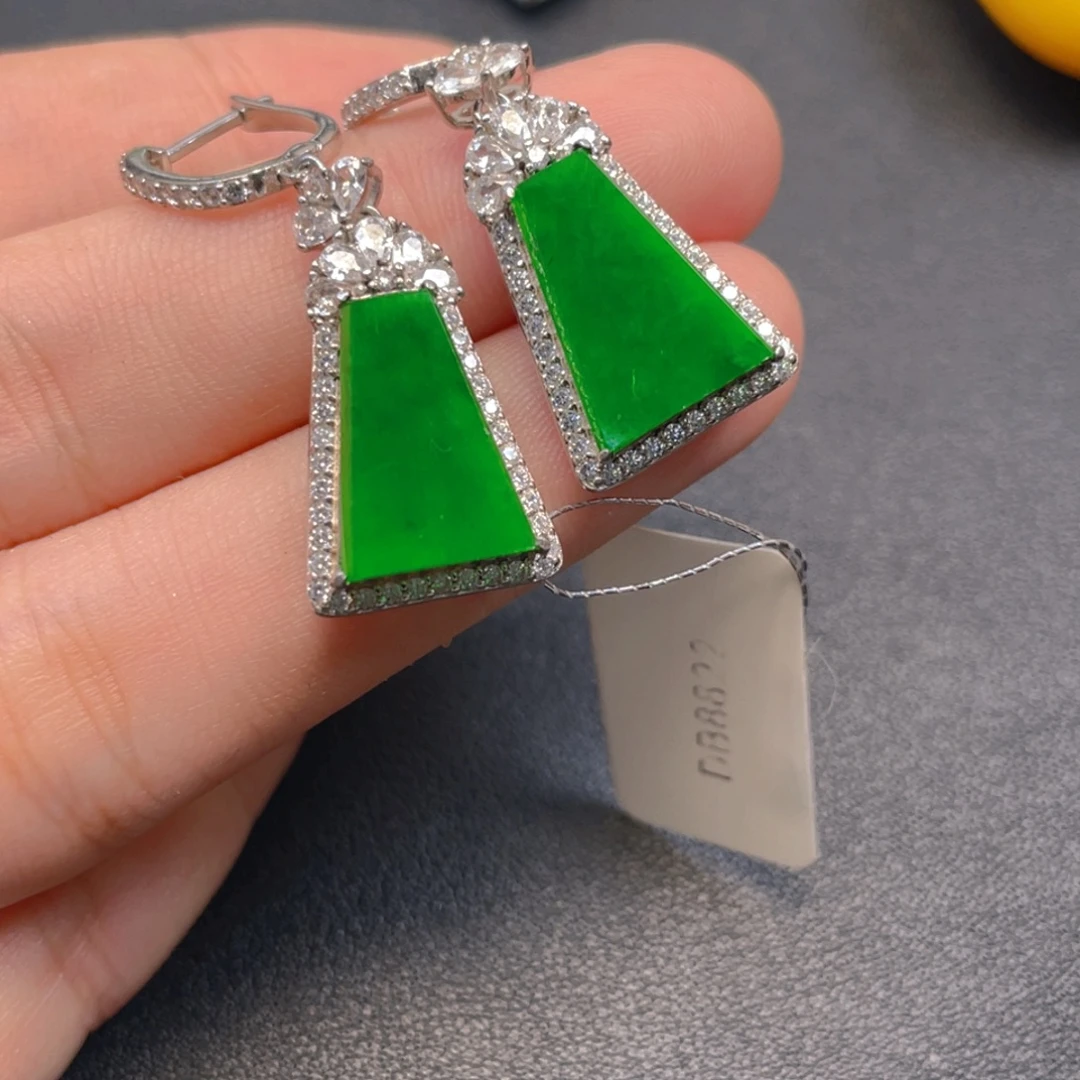 吊坠(不含链)银S925镶嵌翡翠