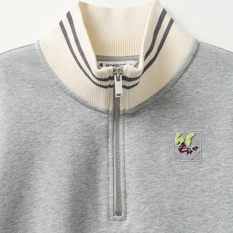 【陈大可专属】播秋冬保暖撞色立领长袖卫衣DDR4VD5104-zb