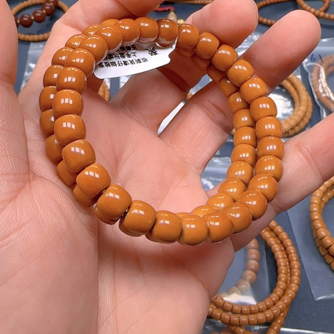 希****手串橄榄核老挝SSS级核尖极限弧尺寸7.7脖挂